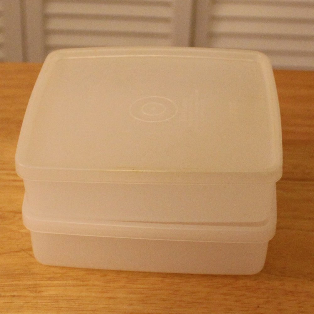 Vintage Tupperware Sandwich Keepers with Lid set of 2